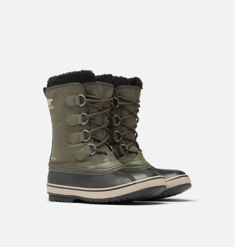 Botas Nieve Sorel Hombre - 1964 Pac™ Nylon Verde Oscuro/Negras - 45607-BNYG